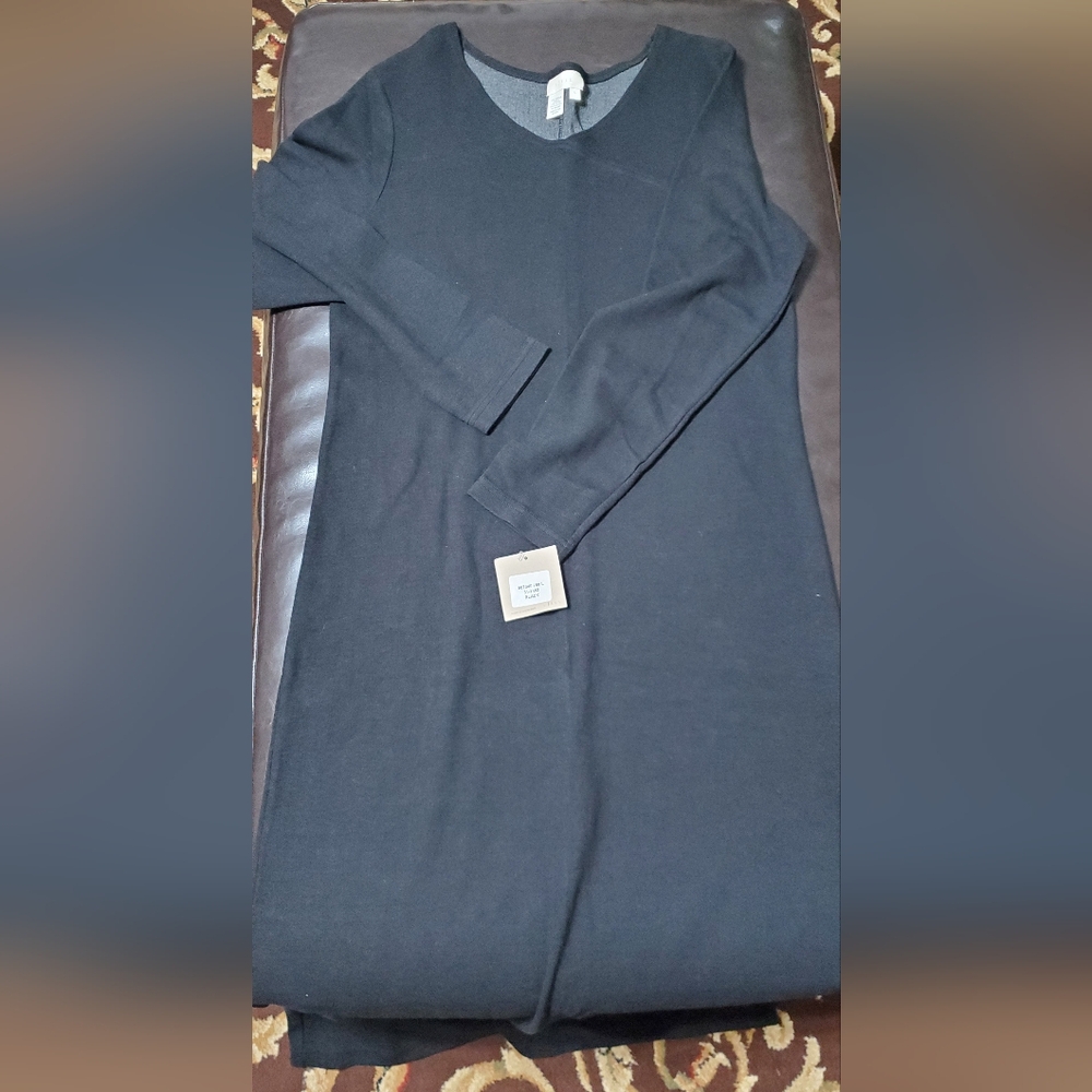 NWT J.Jill long sweater dress Size L Black